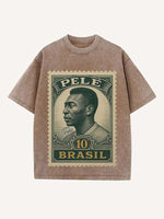 Pelé Print Round Neck T-shirt