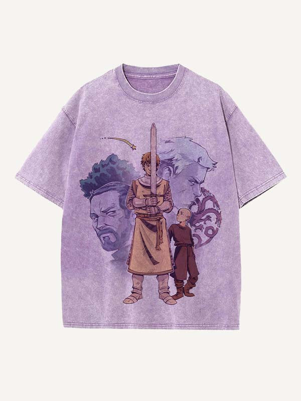 A Knight of the Seven Kingdoms Print Round Neck T-shirt