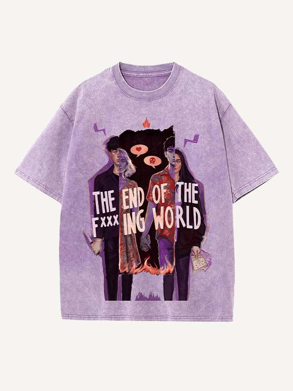 The End of the Fxxxing World Print Round Neck T-shirt