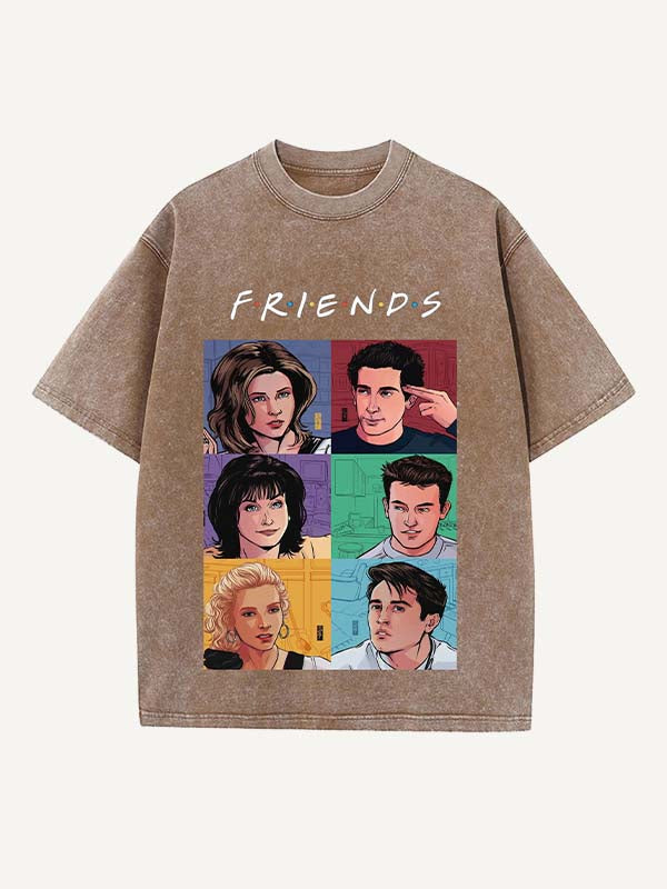 Friends Print Round Neck T-shirt