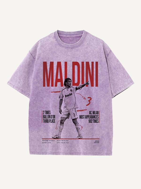 Paolo Maldini Print Round Neck T-shirt