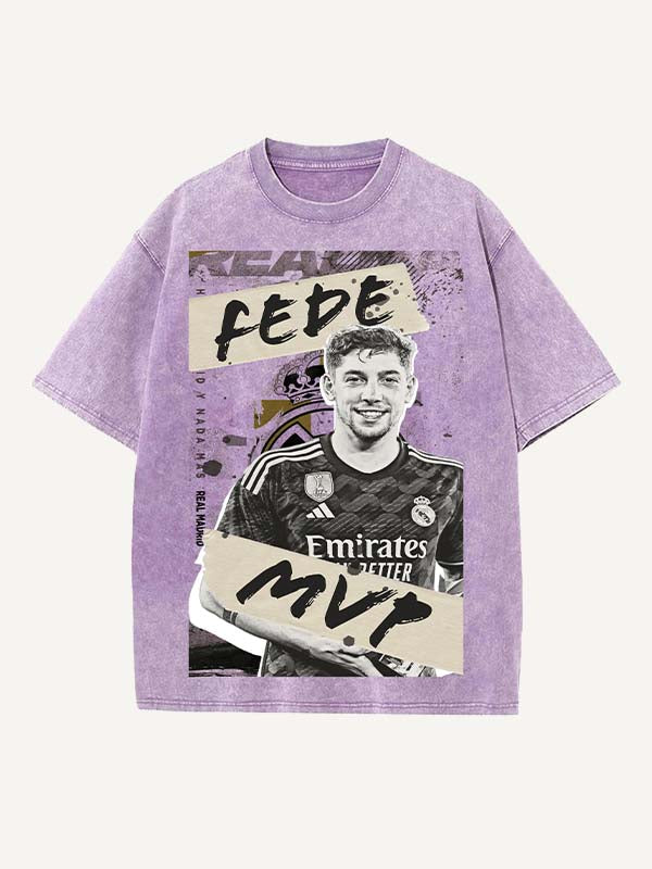Federico Valverde Print Round Neck T-shirt