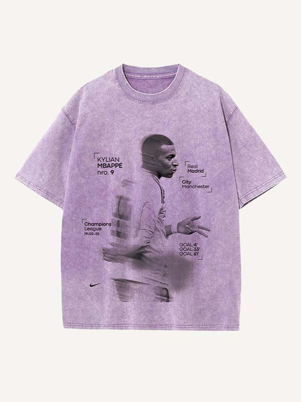Kylian Mbappé Print Round Neck T-shirt
