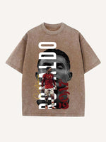 Cristiano Ronaldo Print Round Neck T-shirt