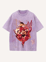 Mohamed Salah Print Round Neck T-shirt
