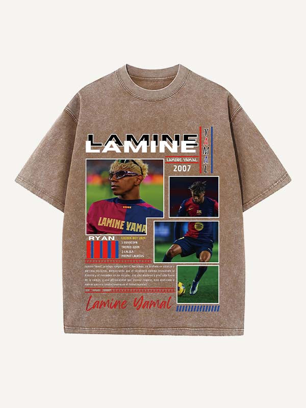 Lamine Yamal Print Round Neck T-shirt