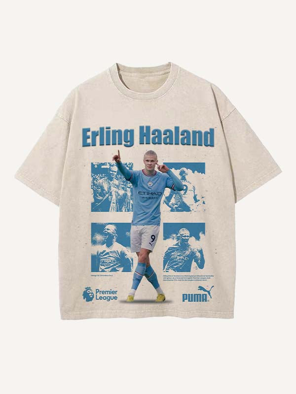 Erling Haaland Print Round Neck T-shirt