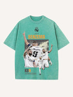 Karim Benzema Print Round Neck T-shirt