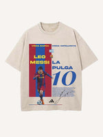 Lionel Messi Print Round Neck T-shirt