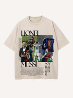 Lionel Messi Print Round Neck T-shirt