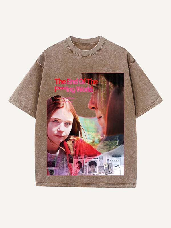 The End of the Fxxxing World Print Round Neck T-shirt