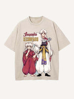 Inuyasha Print Round Neck T-shirt