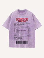 Stranger Things Print Round Neck T-shirt