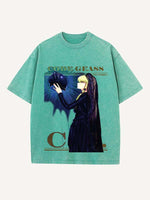 Code Geass Print Round Neck T-shirt