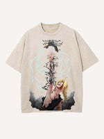 Fullmetal Alchemist Print Round Neck T-shirt