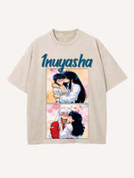 Inuyasha Print Round Neck T-shirt