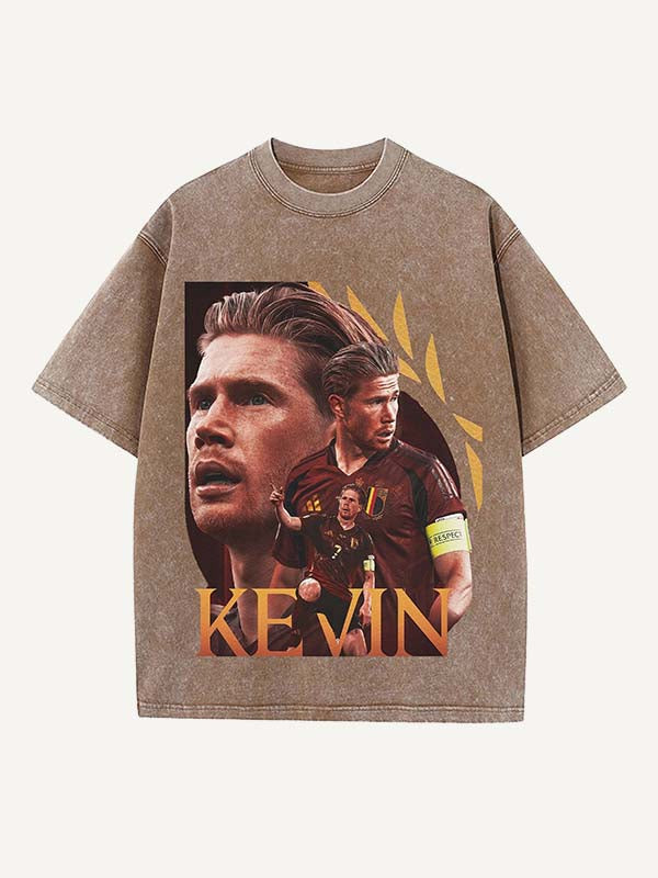 Kevin De Bruyne Print Round Neck T-shirt