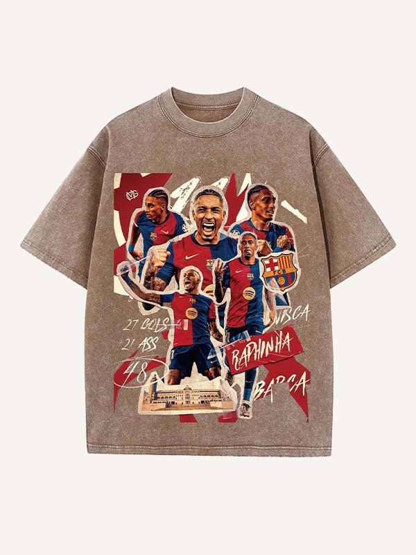 Raphinha Print Round Neck T-shirt