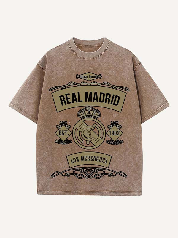 Real Madrid Print Round Neck T-shirt