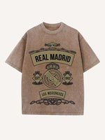 Real Madrid Print Round Neck T-shirt