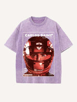 Carlos Sainz Print Round Neck T-shirt