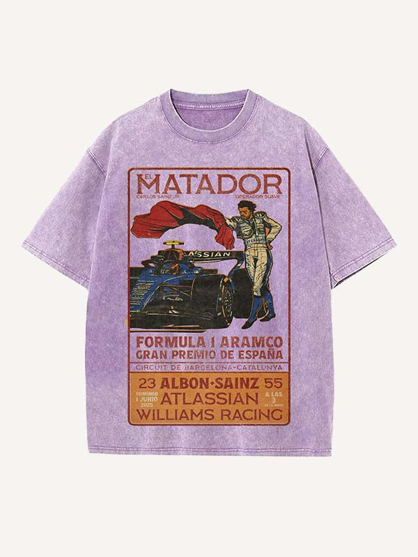 Carlos Sainz Print Round Neck T-shirt