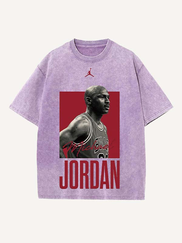 Michael Jordan Print Round Neck T-shirt