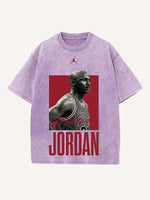 Michael Jordan Print Round Neck T-shirt