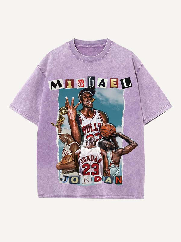 Michael Jordan Print Round Neck T-shirt