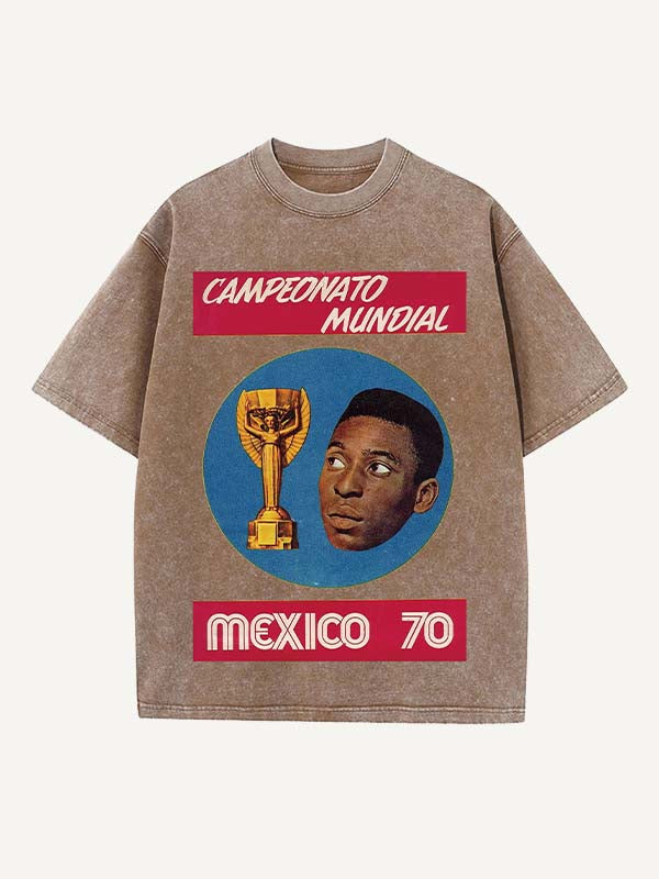 Pelé Print Round Neck T-shirt