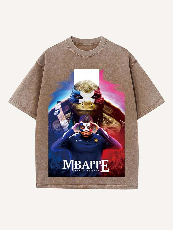 Kylian Mbappé Print Round Neck T-shirt