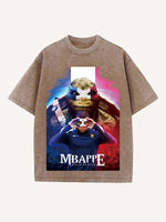 Kylian Mbappé Print Round Neck T-shirt