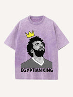 Mohamed Salah Print Round Neck T-shirt
