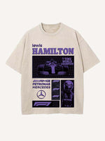 Lewis Hamilton Print Round Neck T-shirt