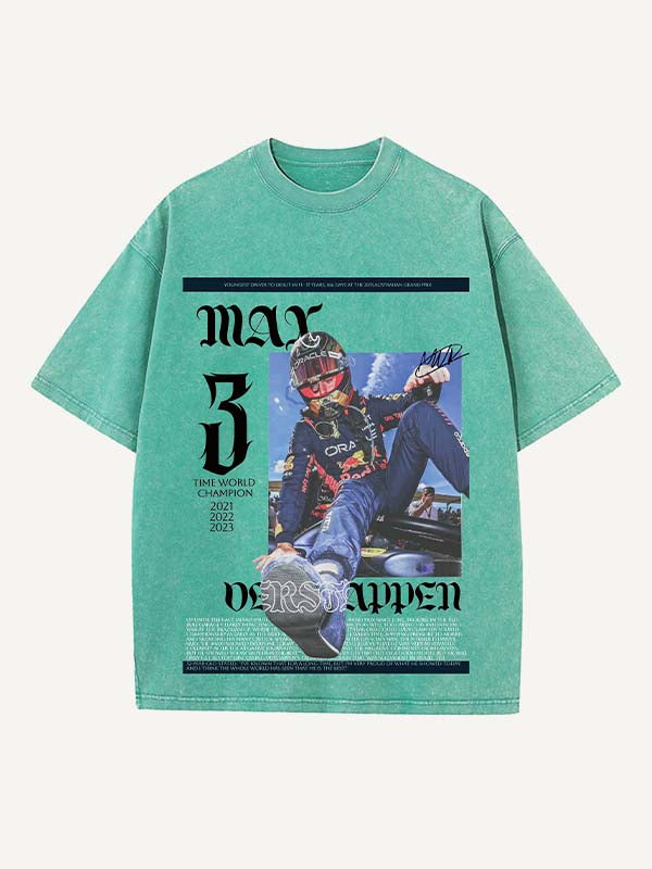 Max Verstappen Print Round Neck T-shirt