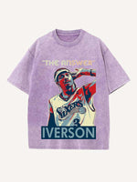 Allen Iverson Print Round Neck T-shirt