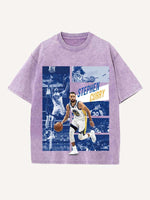Stephen Curry Print Round Neck T-shirt
