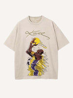 Kobe Bryant Print Round Neck T-shirt