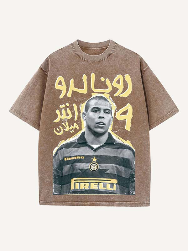 Ronaldo Print Round Neck T-shirt