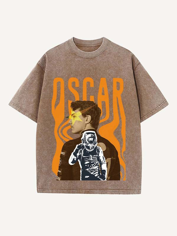 Oscar Piastri Print Round Neck T-shirt