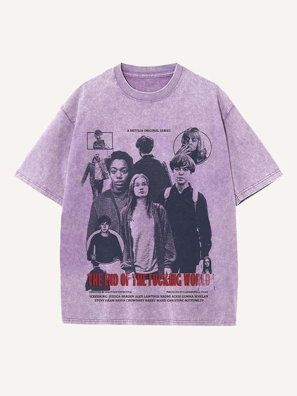 The End of the Fxxxing World Print Round Neck T-shirt