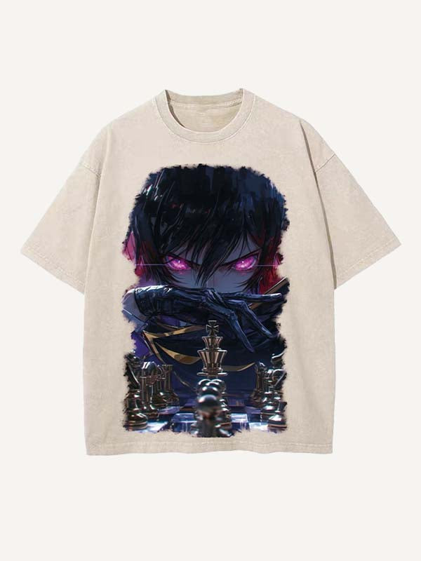 Code Geass Print Round Neck T-shirt