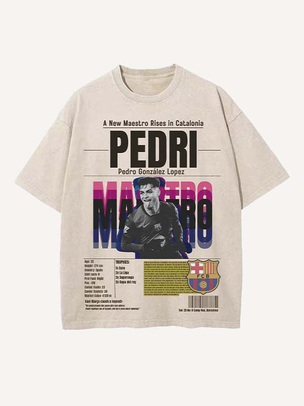 Pedri Print Round Neck T-shirt