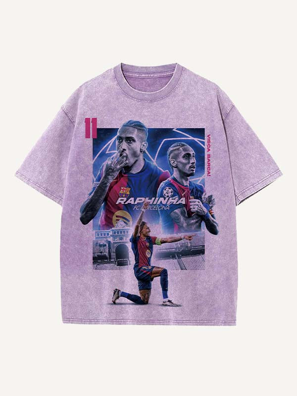 Raphinha Print Round Neck T-shirt