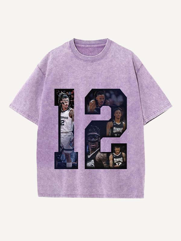 Ja Morant Print Round Neck T-shirt