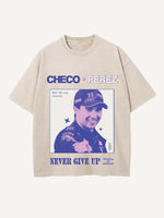 Sergio Perez Print Round Neck T-shirt