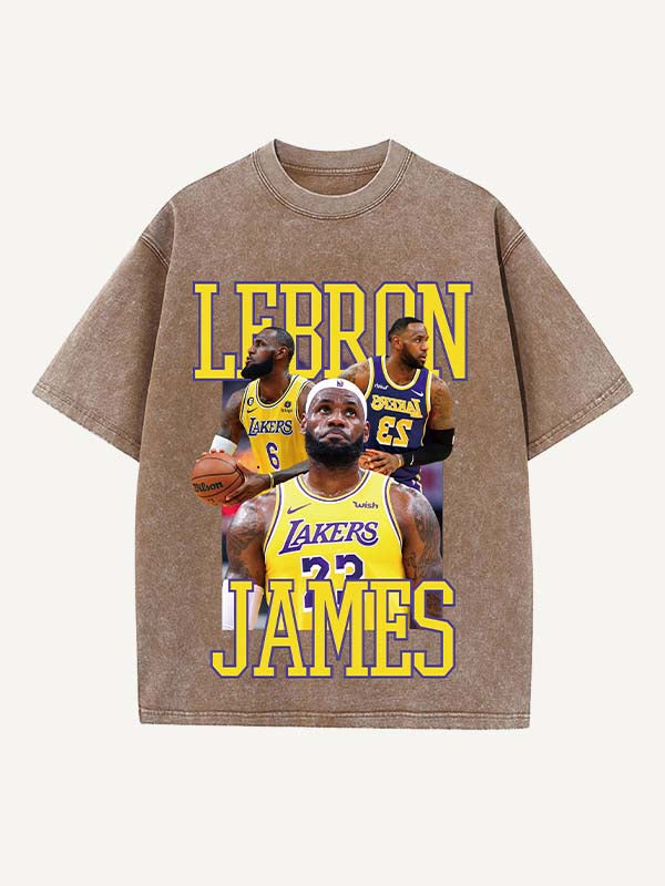 LeBron James Print Round Neck T-shirt