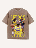 LeBron James Print Round Neck T-shirt