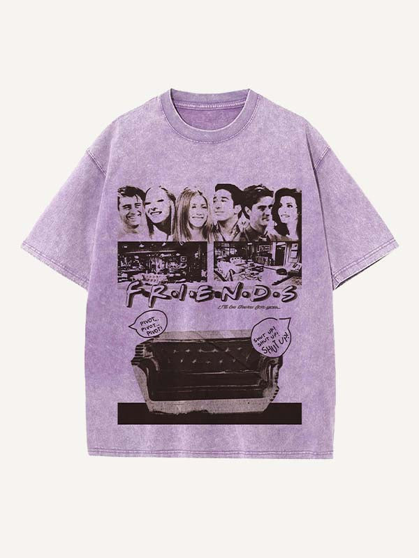 Friends Print Round Neck T-shirt