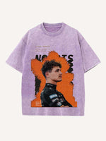 Lando Norris Print Round Neck T-shirt